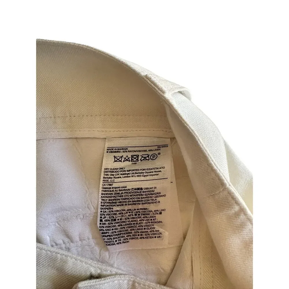 Banana Republic Wide Leg Cream Trouser
